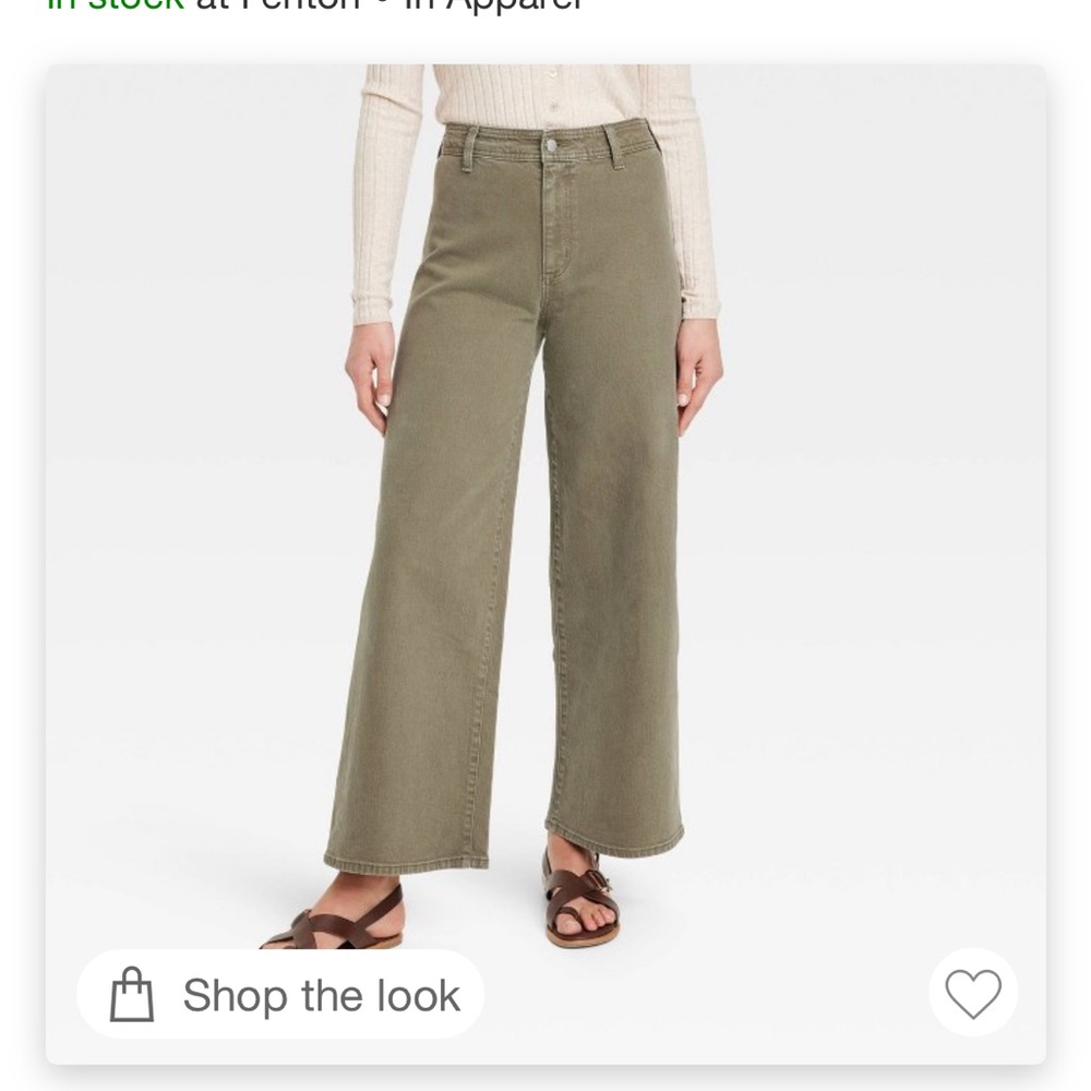 Universal thread wide leg ankle jeans